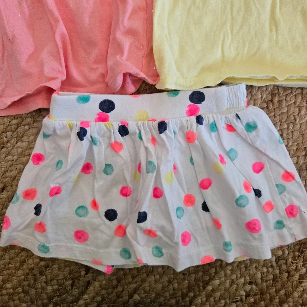 Carters Oshkosh Colorful Toddler Outfit Set - Summer Tops‎ And Skirts 2T